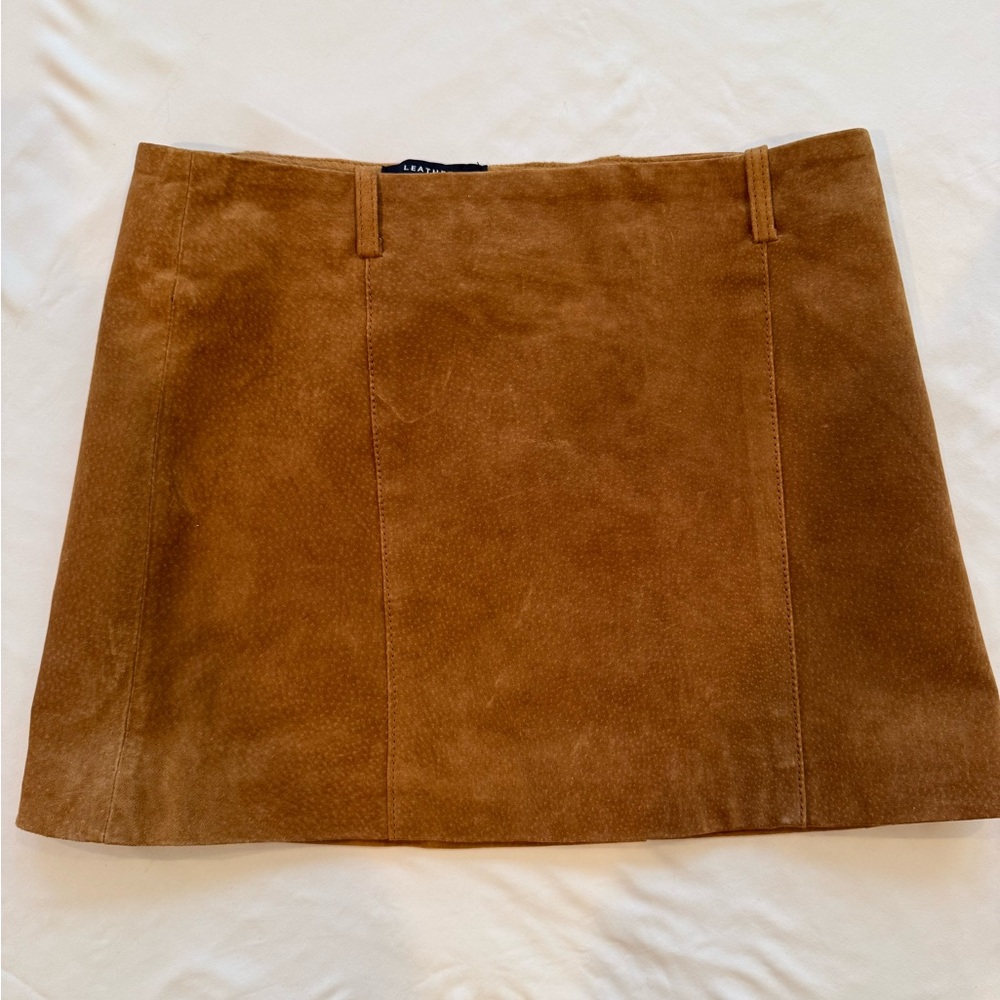 Zara Tan Suede Mini Skirt